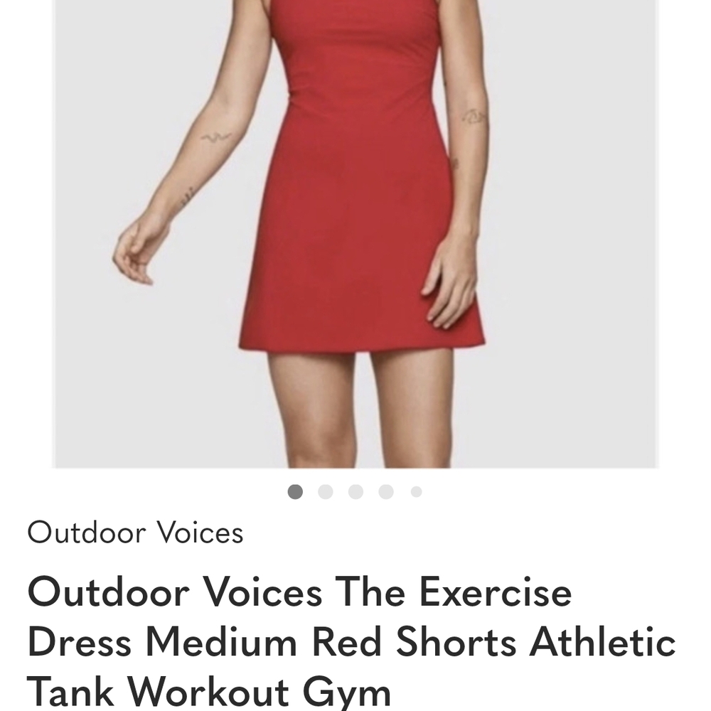 Outdoor Voices Red Mini Athletic Dress